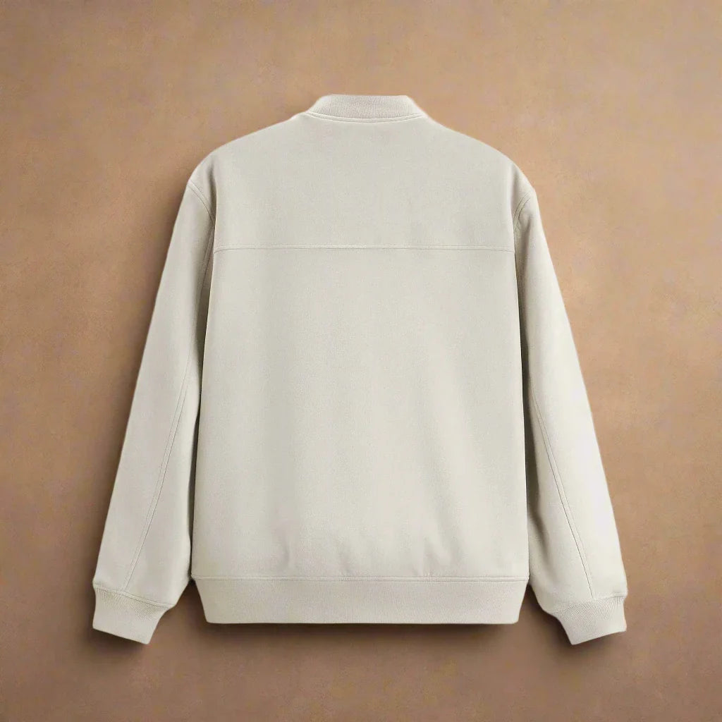 Men’s Suede-Look Zip Bomber Jacket - Heston Manor