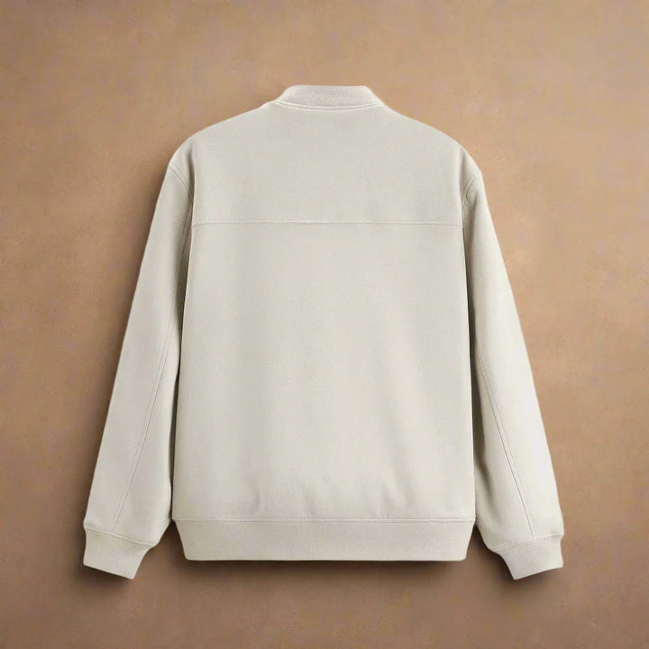 Men’s Suede-Look Zip Bomber Jacket - Heston Manor