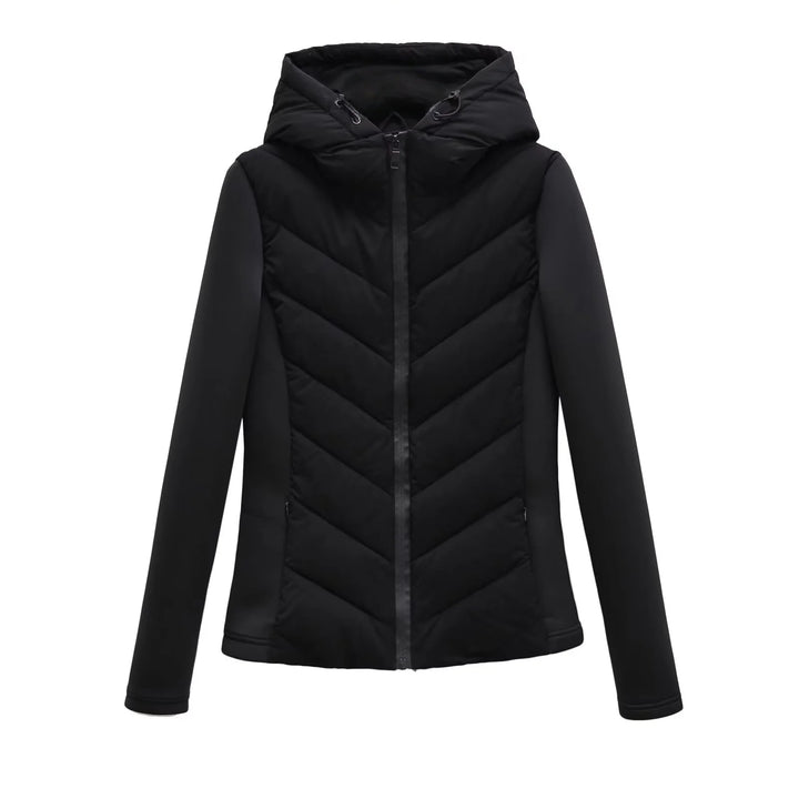 Women’s Lightweight Softshell Puffer Jacket with Hood - Heston Manor