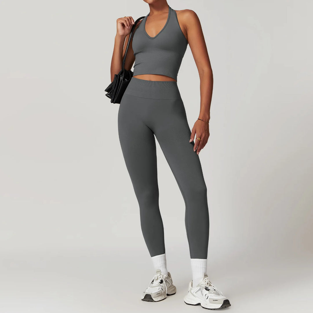 Women’s Sports Bra & High Waist Leggings Set - Heston Manor