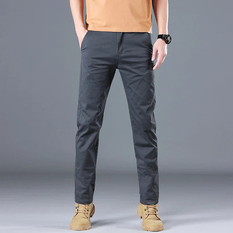 Men’s Slim Fit Cotton Casual Pants - Heston Manor
