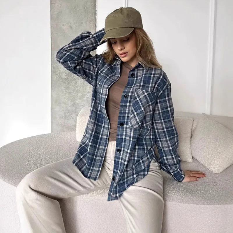 Women’s Plaid Flannel Shirt - Heston Manor
