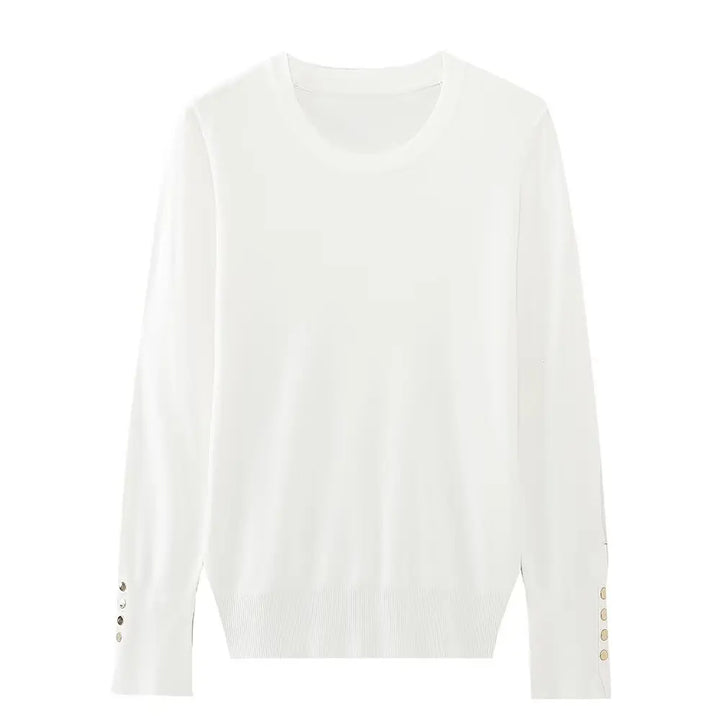 Women's Button-Cuff Knit Sweater - Heston Manor