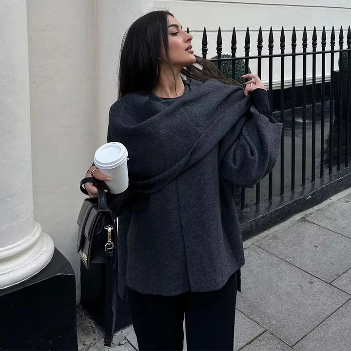 Women’s Draped Shawl-Collar Jacket - Heston Manor