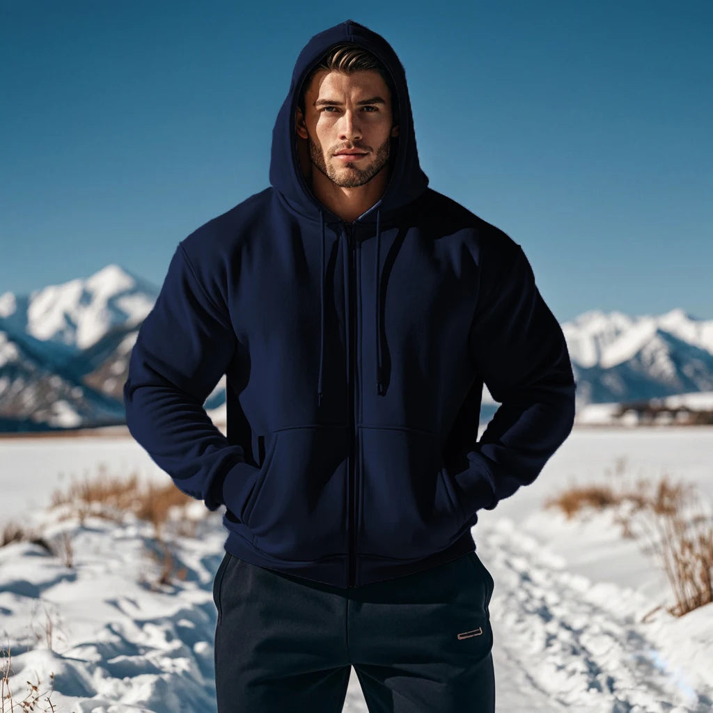 Men’s Zip-Up Hooded Sweatshirt - Heston Manor