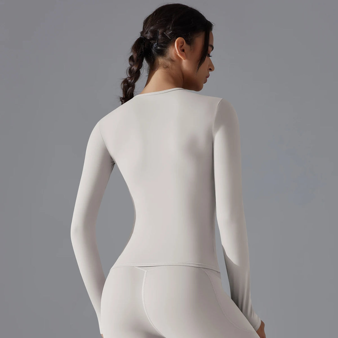 Women’s Long Sleeve Yoga Fitness Top - Heston Manor