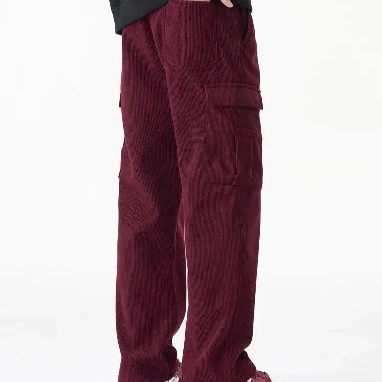 Fleece Lined Corduroy Pants - HESTON MANOR