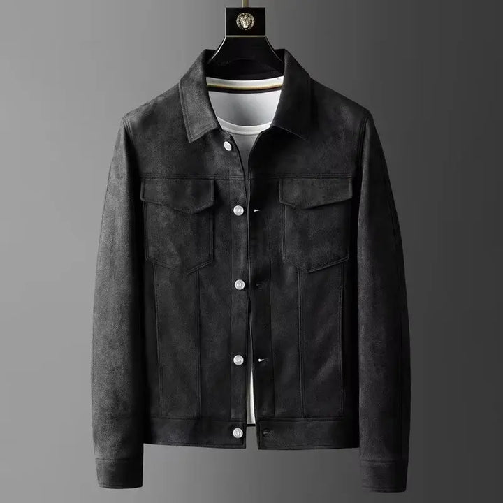 Men’s Soft-Texture Button Jacket - Heston Manor