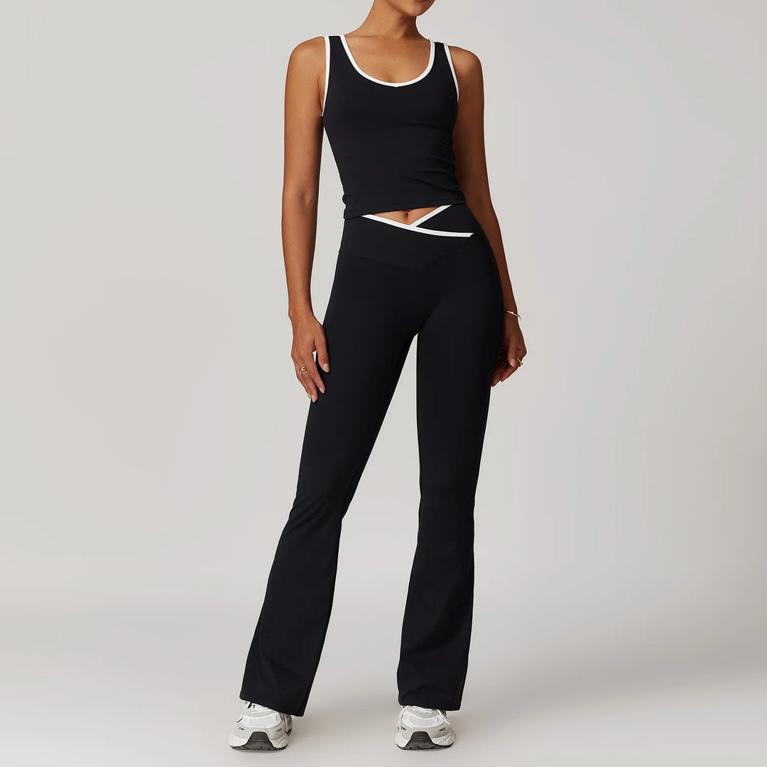Women’s High Waist Leggings and Sports Bra Set - Heston Manor