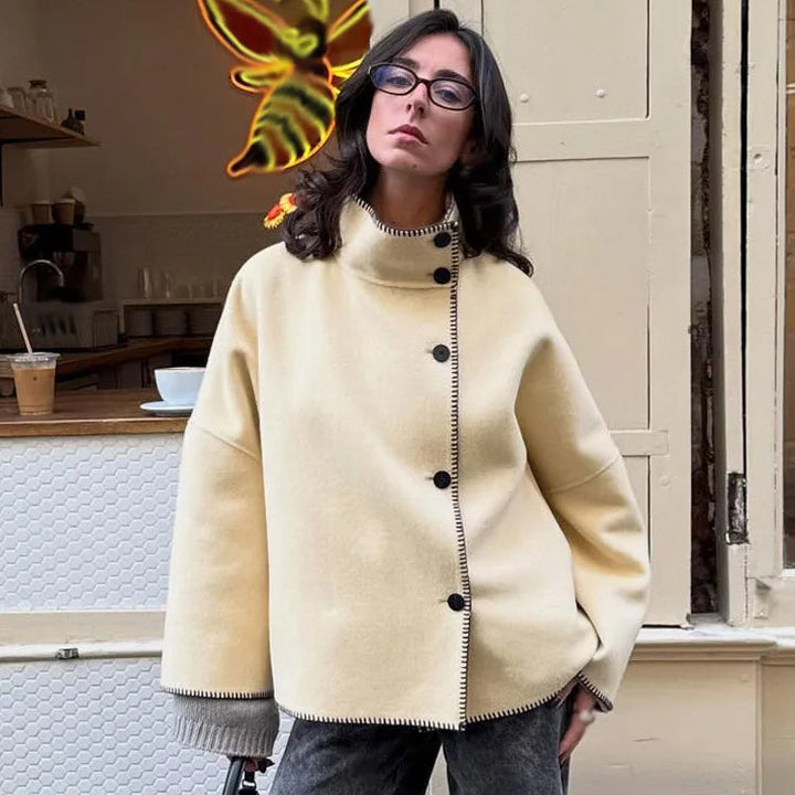 Women’s High-Neck Sculpted Jacket - Heston Manor