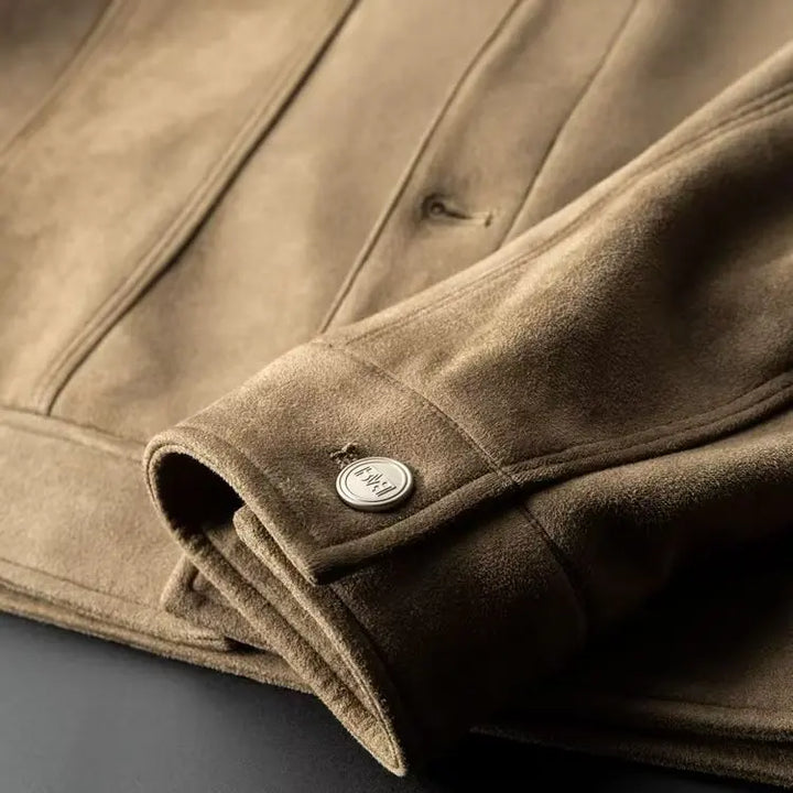 Men’s Soft-Texture Button Jacket - Heston Manor