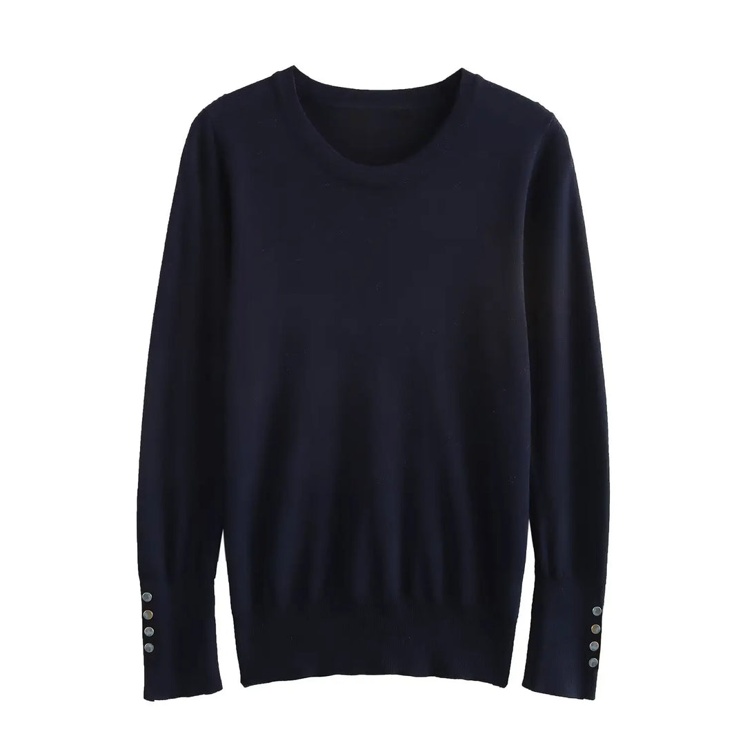 Women's Button-Cuff Knit Sweater - Heston Manor
