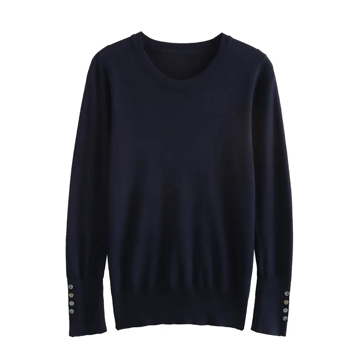 Women's Button-Cuff Knit Sweater - Heston Manor