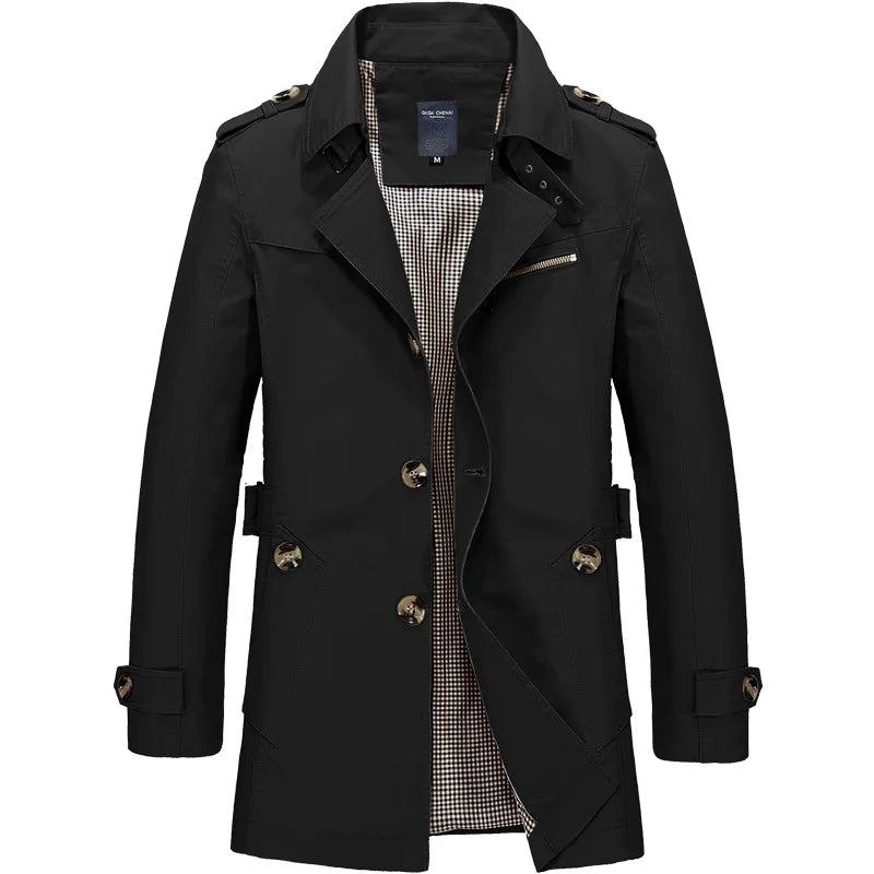Men’s Double-Breasted Trench Coat - Heston Manor