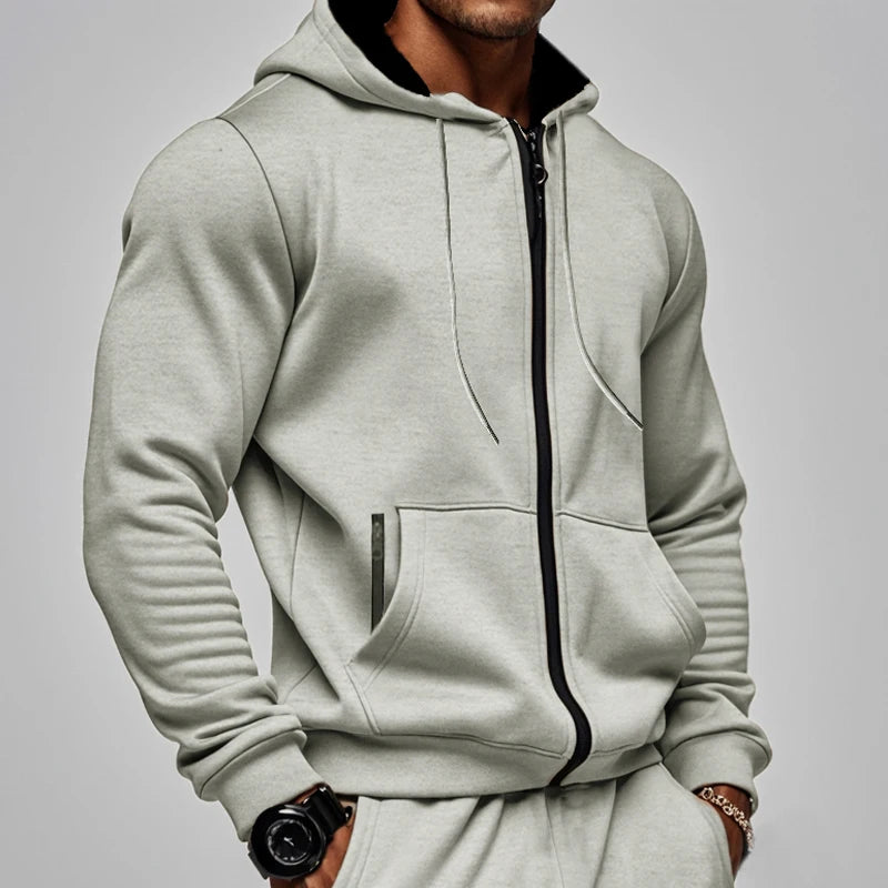 Men’s Zip-Up Hooded Sweatshirt - Heston Manor