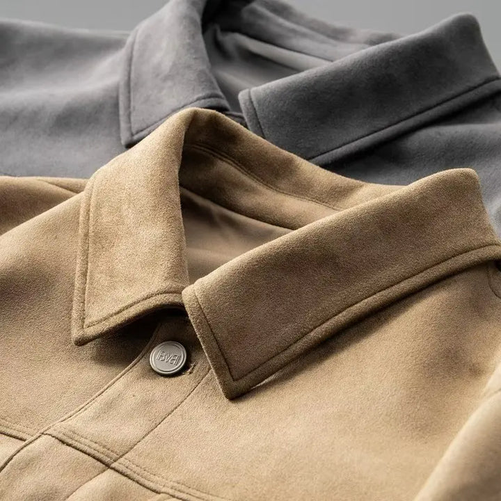 Men’s Soft-Texture Button Jacket - Heston Manor