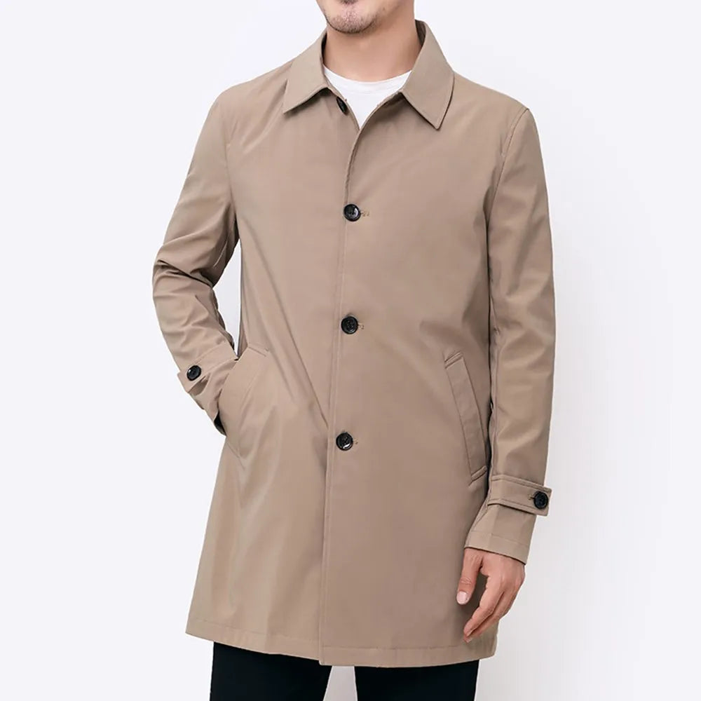 Men’s Button-Front Lightweight Windbreaker - Heston Manor