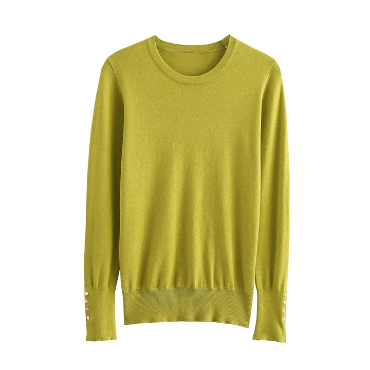 Women's Button-Cuff Knit Sweater - Heston Manor
