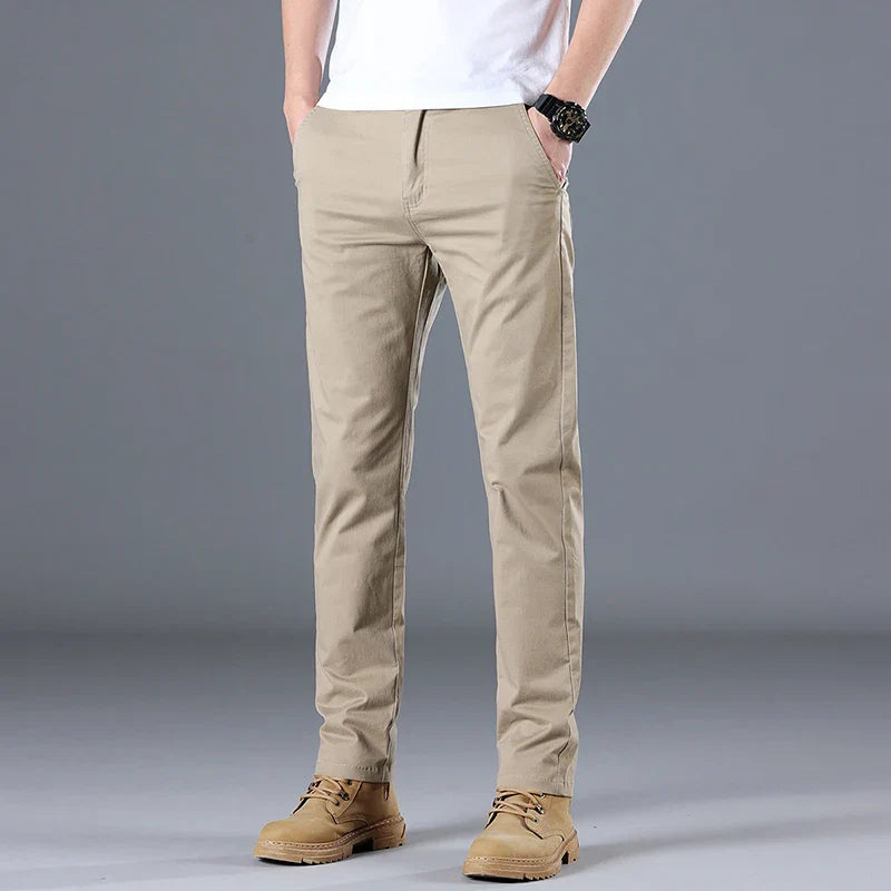 Men’s Slim Fit Cotton Casual Pants - Heston Manor