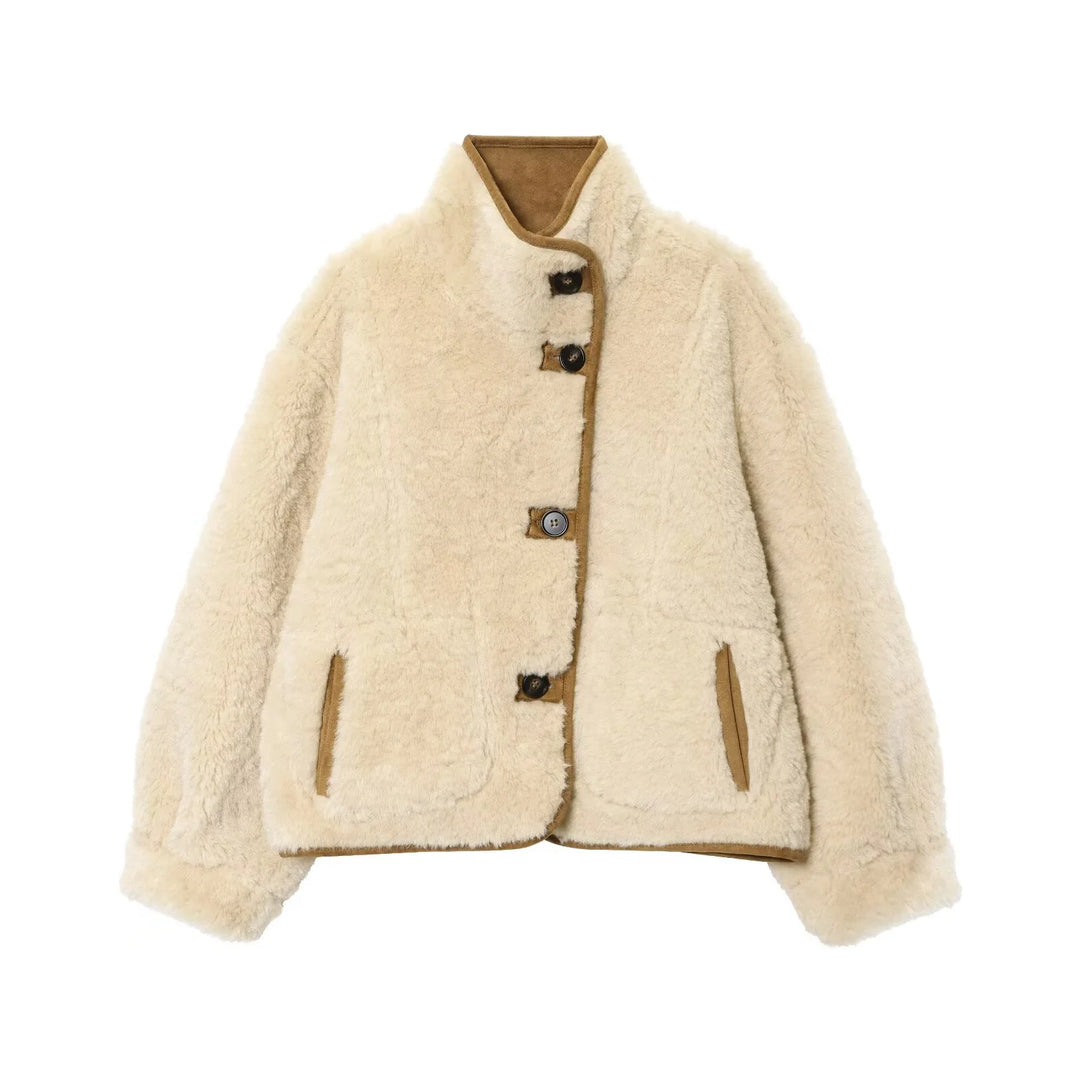 Women’s Reversible Faux-Shearling Coat - Heston Manor