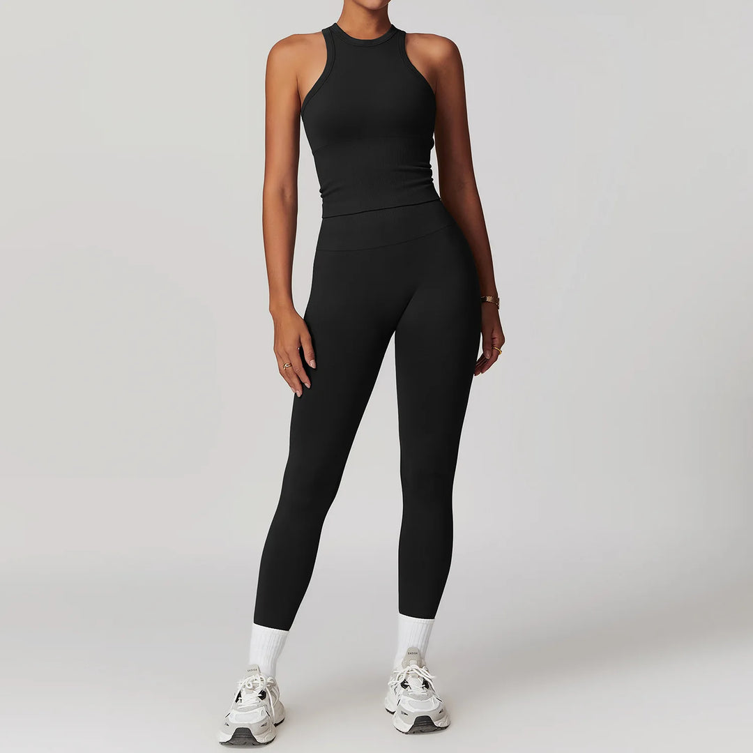Women’s Sports Bra & High Waist Leggings Set - Heston Manor