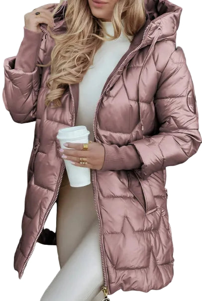 Women’s Gloss Quilted Puffer Coat - Heston Manor