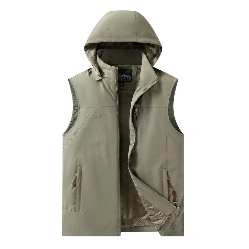 Outdoor Hooded Softshell Hiking Vest - Heston Manor