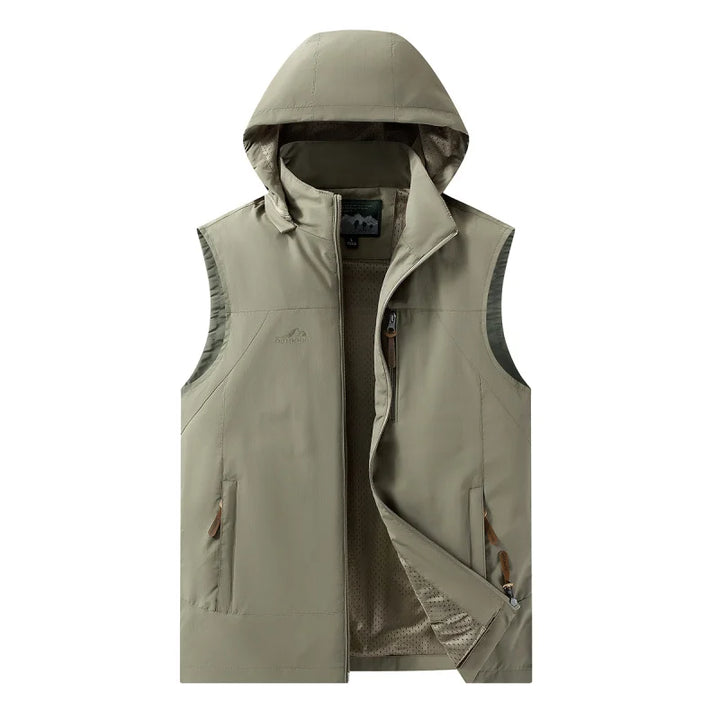 Outdoor Hooded Softshell Hiking Vest - Heston Manor