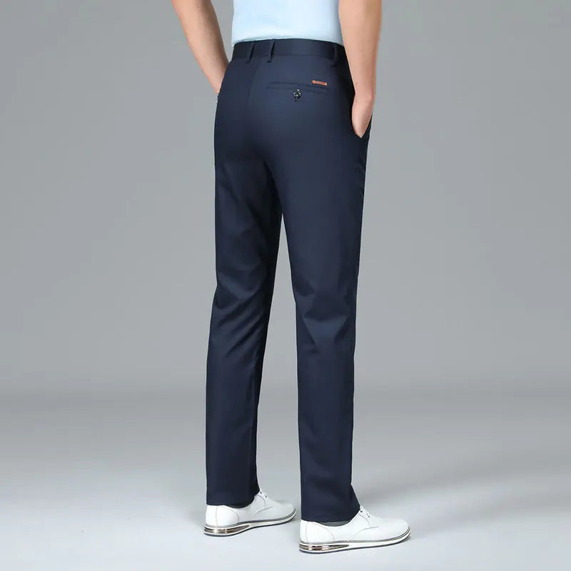 Men's Straight Leg Bamboo Fiber Trousers - Heston Manor