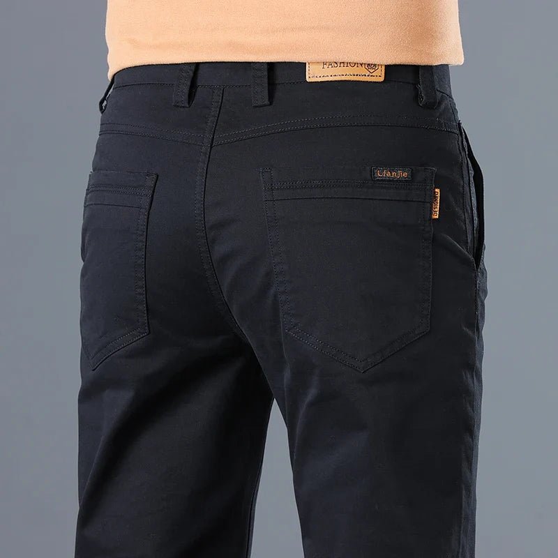 Men’s Slim Fit Cotton Casual Pants - Heston Manor