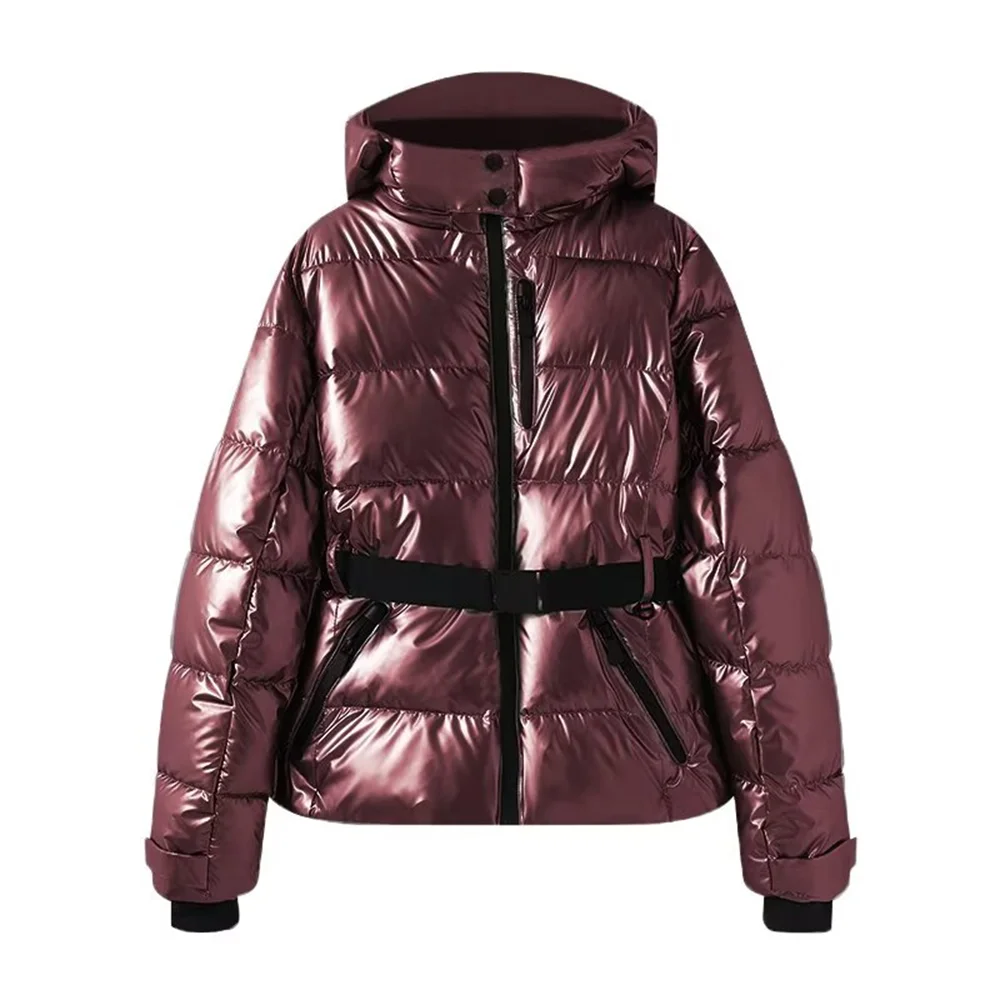Women's Geometric Belted Winter Coat - Heston Manor