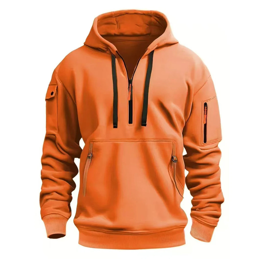 Men’s Utility Half-Zip Hooded Sweatshirt - Heston Manor