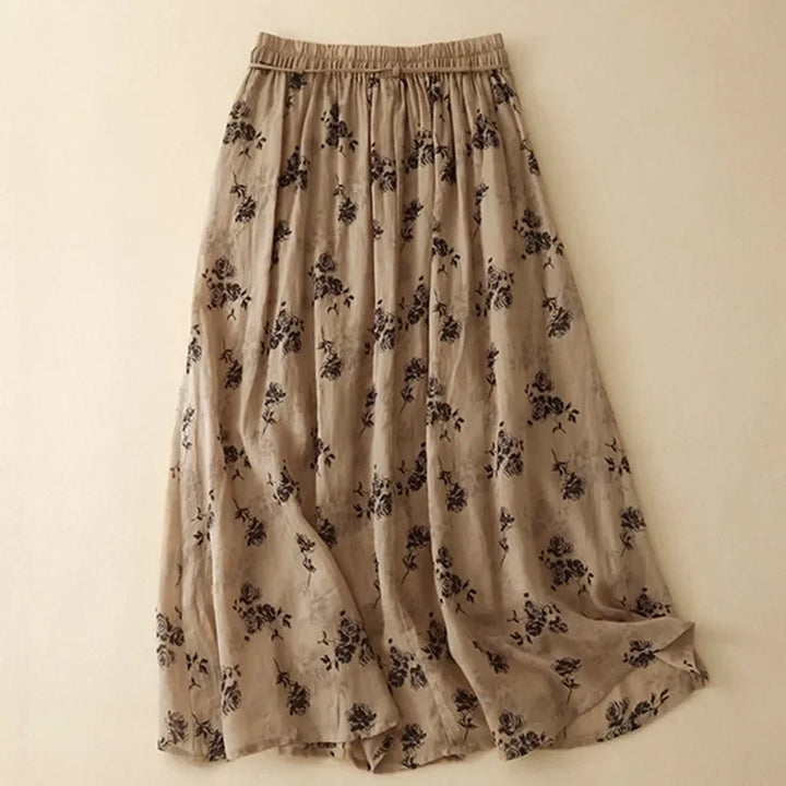 Women's Floral Pleated Maxi Skirt - Heston Manor