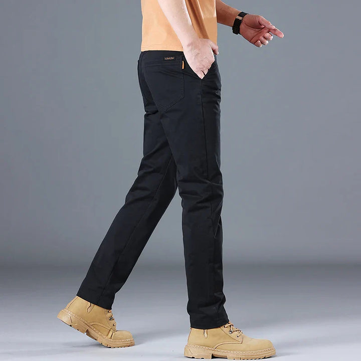Men’s Slim Fit Cotton Casual Pants - Heston Manor