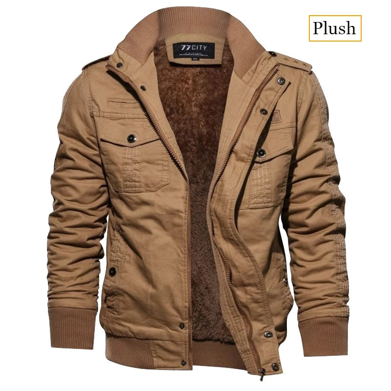 Men’s Fleece-Lined Utility Bomber Jacket - Heston Manor