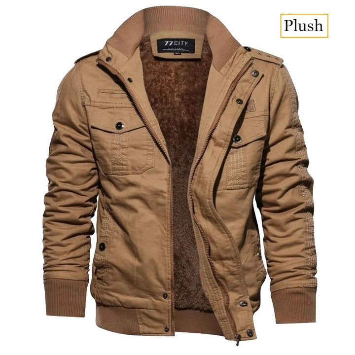 Men’s Fleece-Lined Utility Bomber Jacket - Heston Manor