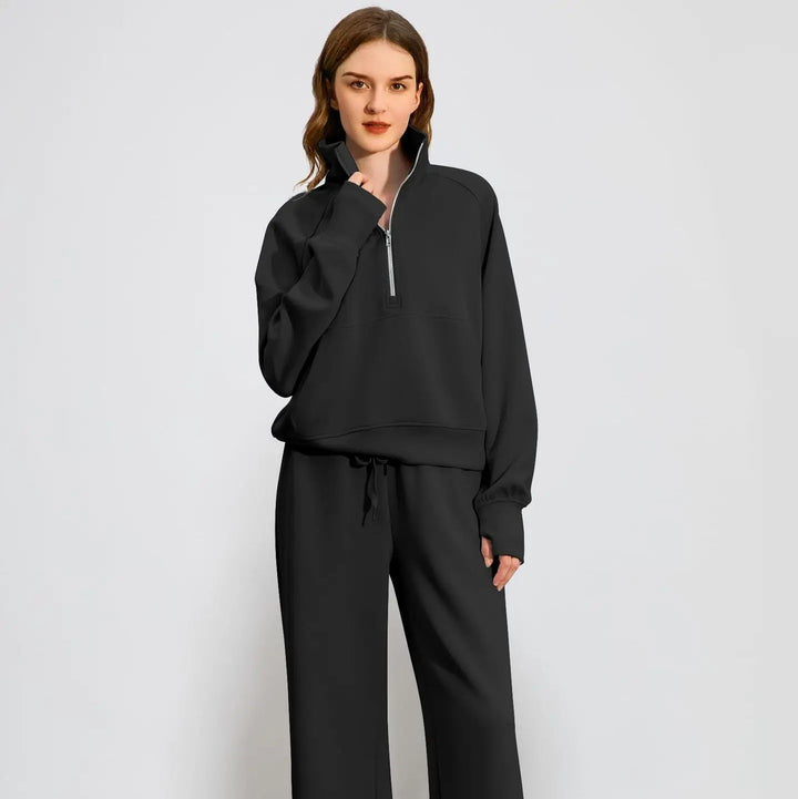 Women’s Half-Zip Lounge Set - Heston Manor