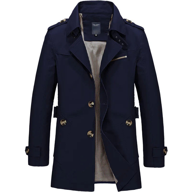 Men’s Double-Breasted Trench Coat - Heston Manor
