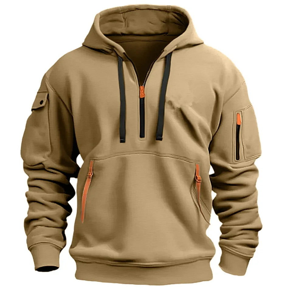 Men’s Utility Half-Zip Hooded Sweatshirt - Heston Manor