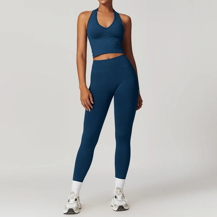 Women’s Sports Bra & High Waist Leggings Set - Heston Manor