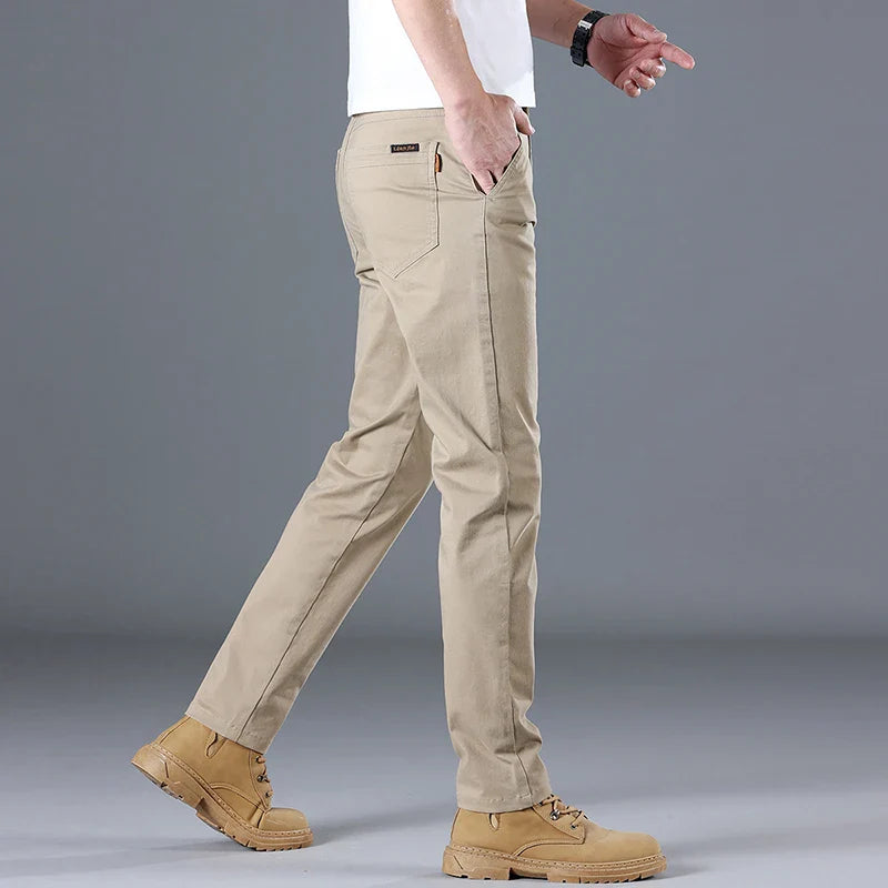 Men’s Slim Fit Cotton Casual Pants - Heston Manor