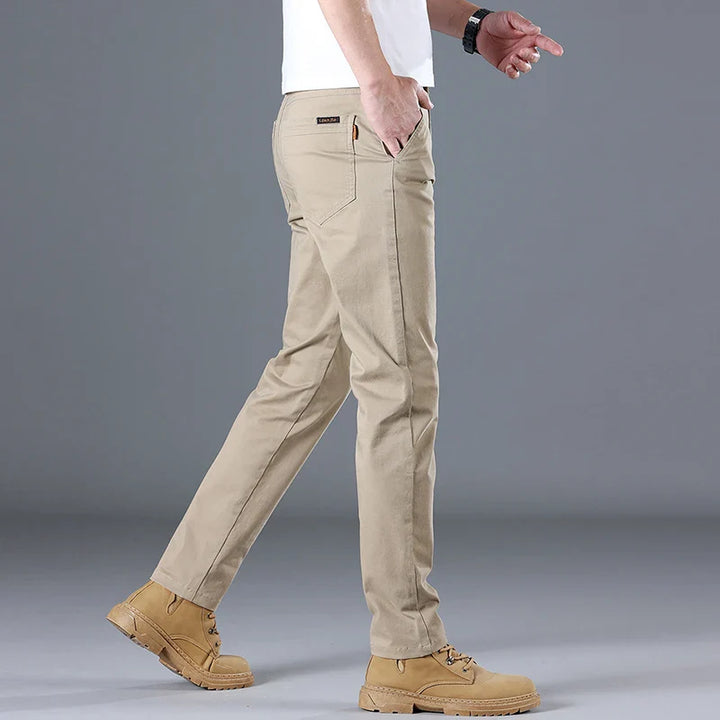 Men’s Slim Fit Cotton Casual Pants - Heston Manor