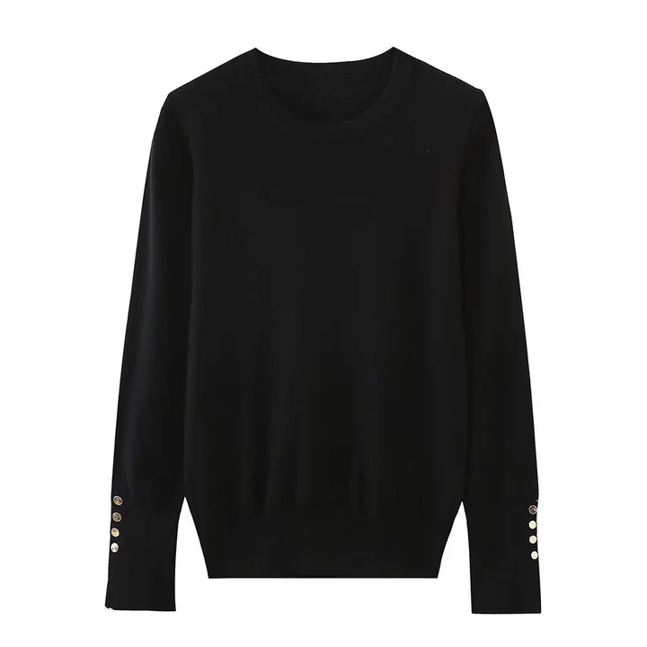 Women's Button-Cuff Knit Sweater - Heston Manor