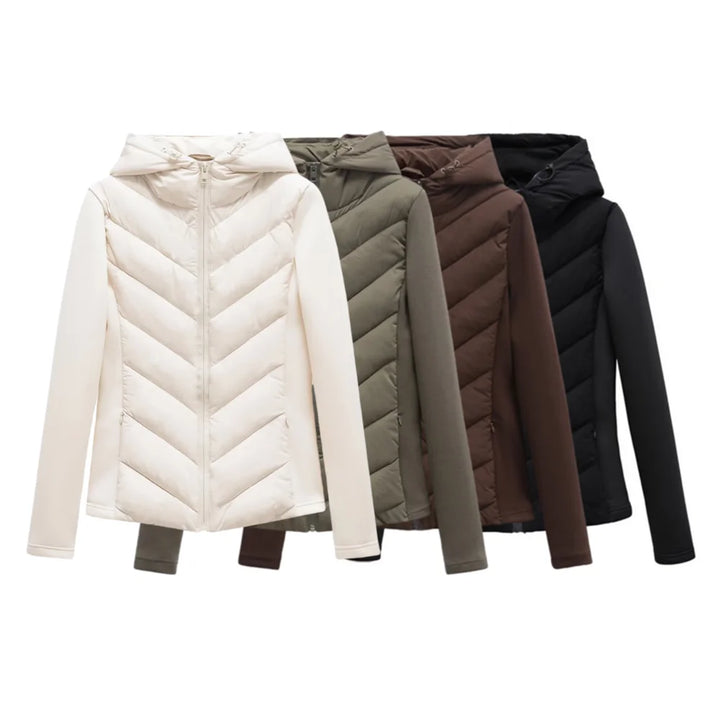 Women’s Lightweight Softshell Puffer Jacket with Hood - Heston Manor
