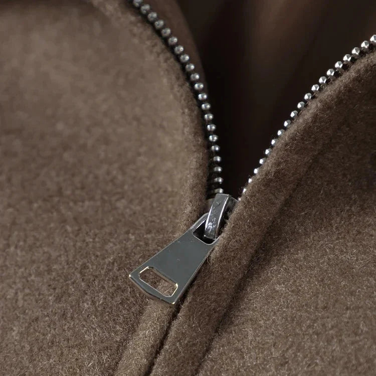 Women’s Minimalist Zip-Up Coat - Heston Manor