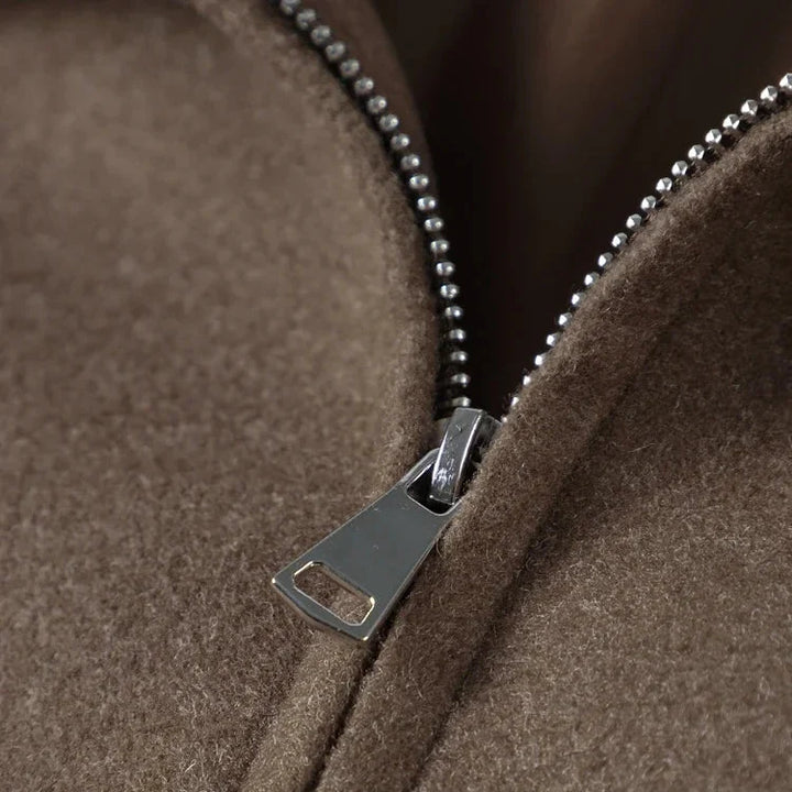Women’s Minimalist Zip-Up Coat - Heston Manor
