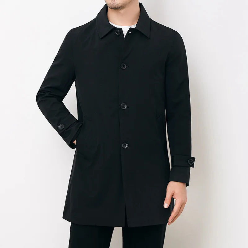Men’s Button-Front Lightweight Windbreaker - Heston Manor