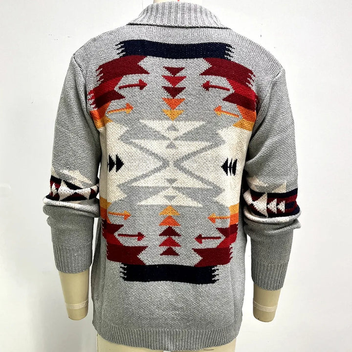 Men’s Southwestern Shawl Collar Cardigan - Heston Manor