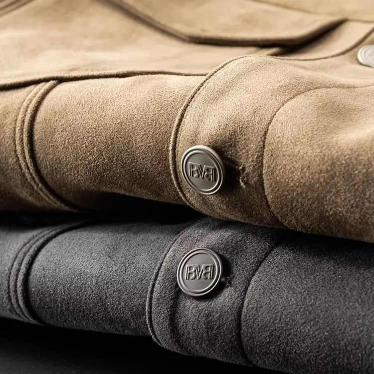 Men’s Soft-Texture Button Jacket - Heston Manor