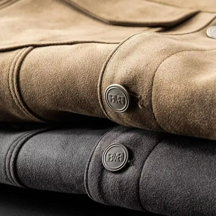Men’s Soft-Texture Button Jacket - Heston Manor